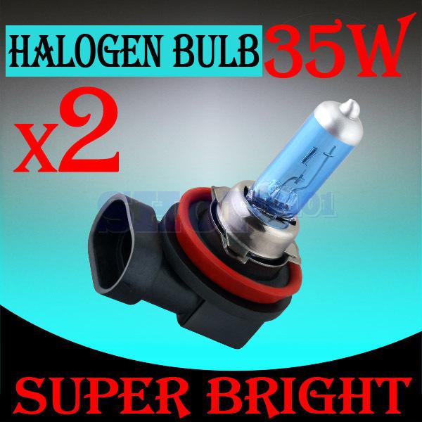 2pcs h8 super bright white fog halogen bulb hight power 35w car headlight lamp