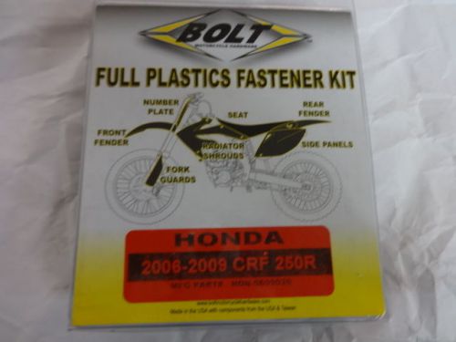 Honda crf250r 2006-2009  bolt full plastics fastener kit