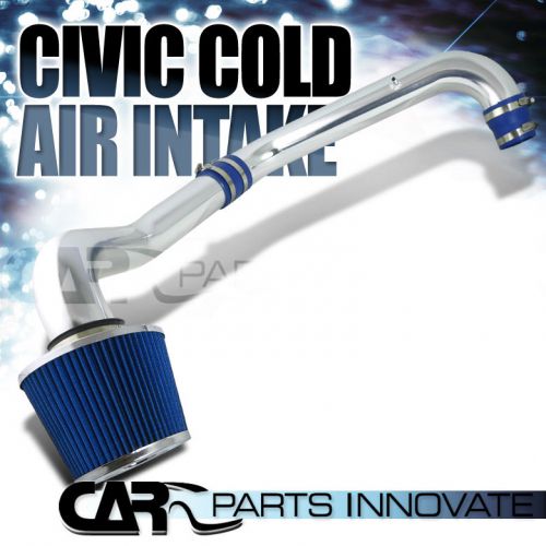 For 96-00 civic cx dx lx 1.6l l4 cold air intake induction system+filter blue