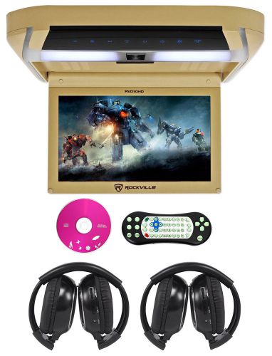 Rockville rvd10hd-bg 10.1&#034; flip down monitor dvd player, hdmi, usb+headphones