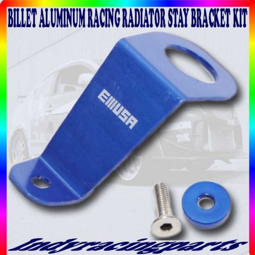 Billet aluminum blue radiator stay bracket kit 92-95 civic eg 93-97 del sol