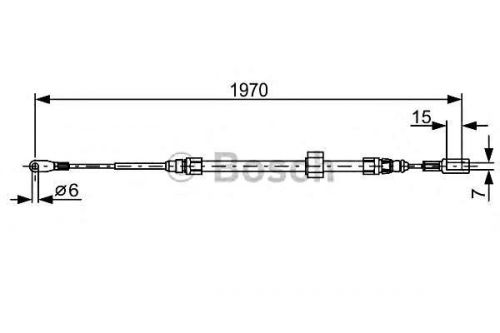 Bosch parking brake cable lhd fits mercedes sprinter vw lt 28-46 ii 1995-2006