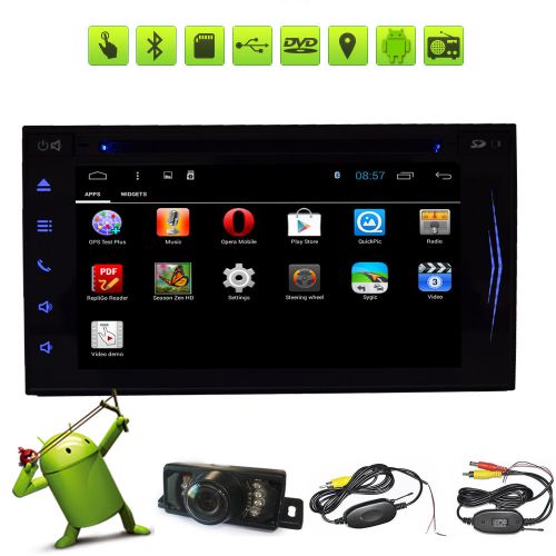 7&#034; new pure android 4.4 os car dvd gps navi radio stereo wifi screen mirror+cam