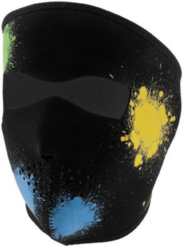 New zan headgear glow in the dark splatter adult neoprene full-mask,black