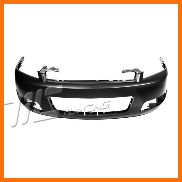 06-12 chevrolet impala fwd front bumper cover primered black plastic w/fog hole