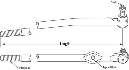 Moog ds1466 center link-steering center link