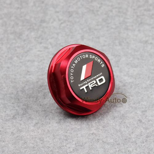 Jdm trd red racing engine oil fuel filler cap tank cover for toyota lexus