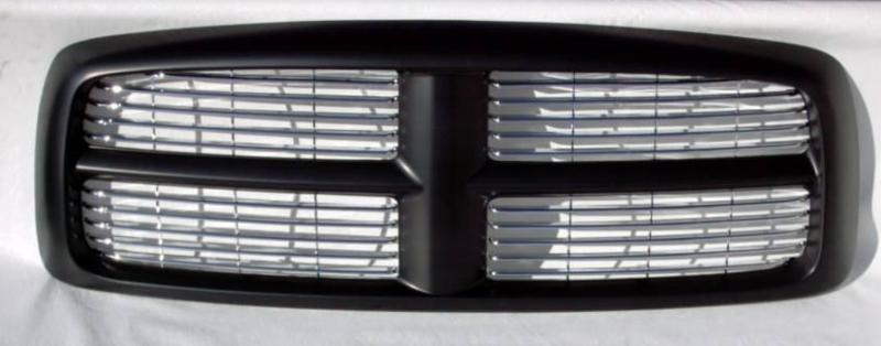 New grille 02 03 04 05 dodge ram pk black w/chrome best