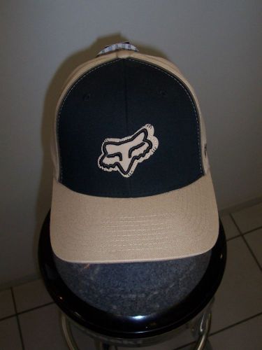 Tan and black fox hat cap