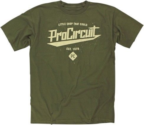 Pro circuit little shop mens short sleeve t-shirt green/cream