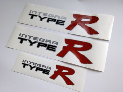 Complete honda dc2 integra type r replacement decal sticker - silver color