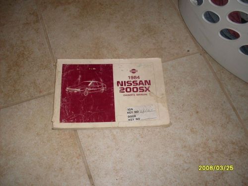 1984 datsun 200 sx owners manual owner&#039;s guide book original