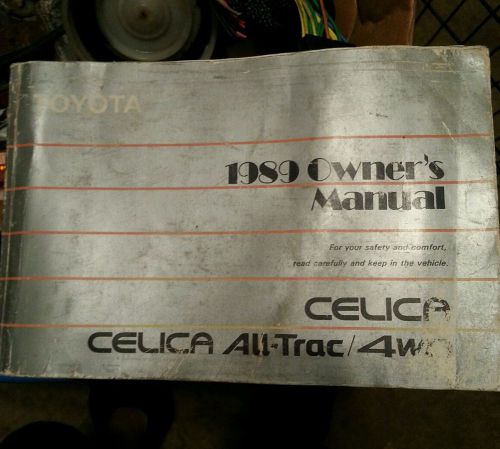 1989 toyota celica all-trac/4wd owners manual