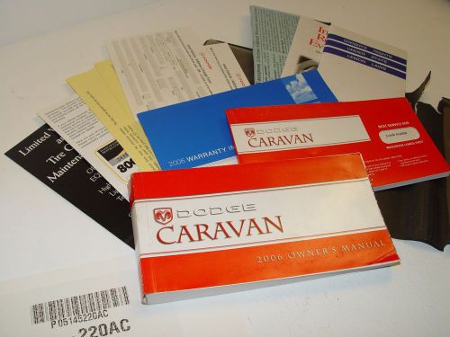 2006 dodge caravan owners manual set portfolio  se sxt  users guide