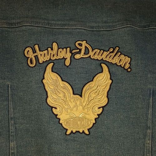 Harley davidson  blue jean  jacket denim size  medium womens