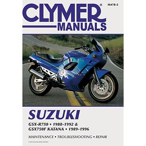 New clymer suzuki gsx-r750 (1988-1992) &amp; gsx750f katana (1989-1996) m478-2