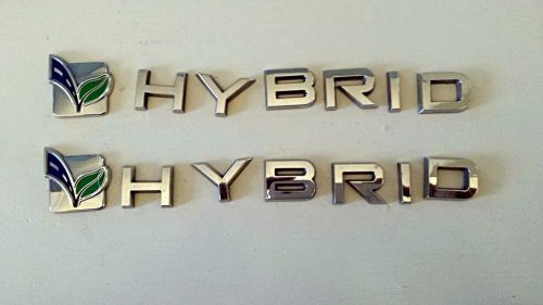 Ford hybrid chrome emblem full set oem badge trunk c-max leaf logo sel letters