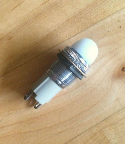 Vintage white smooth lens dash gauge panel light hot rod old 5/8&#034; dialco nos