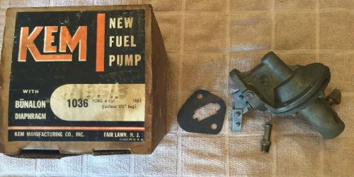 Kem new fuel pump 1036 ford 6 cup. 1963 (fairlane 170&#034; eng.)