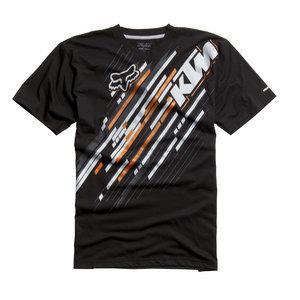 Fox racing ktm linear revolution mens short sleeve t-shirt black/orange/white