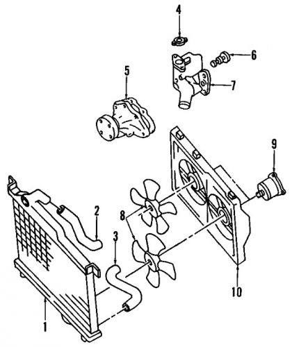 Nissan 210107y00a genuine oem water pump