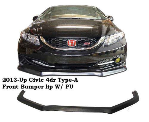 2013-2014 honda civic 4dr type-a front bumper lower lip (poly black)