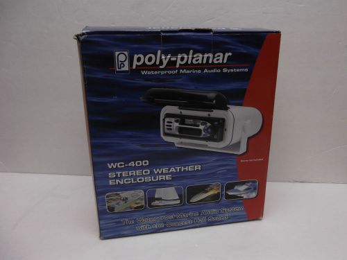 Poly-planar stereo weather enclosure white - no. wc-400 - boat &amp; waterproof