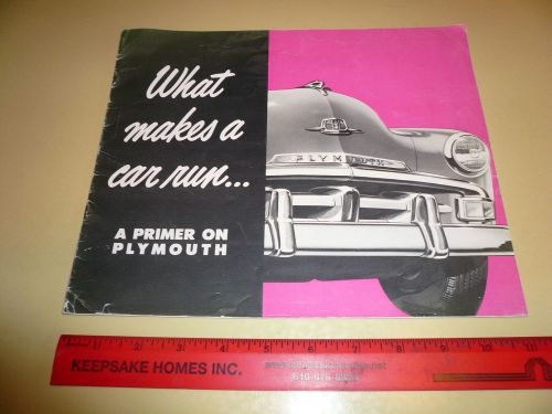 1952 plymouth primer on plymouth book  - vintage