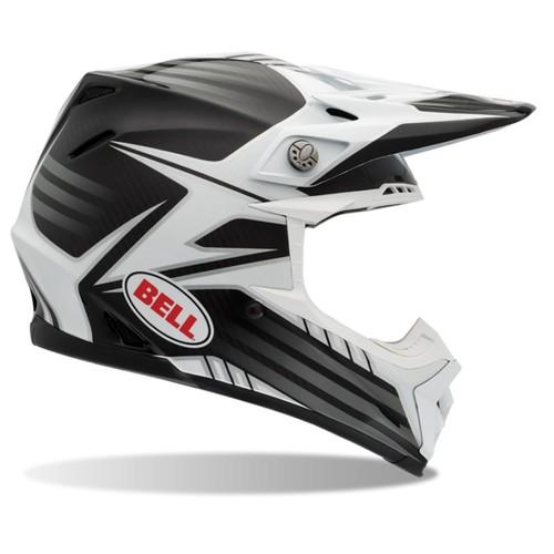 Bell moto-9 carbon pinned mx/offroad helmet white