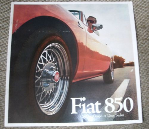 1969 fiat 850 spider coupe &amp;  sedan  full line dealer sales brochure  rare!