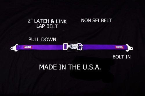 Rjs racing pair latch &amp; link 2&#034; lap belt buggy belt off road purple 55000-8