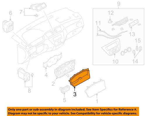 Mitsubishi oem 02-06 lancer cluster switches-cluster bezel mr975268