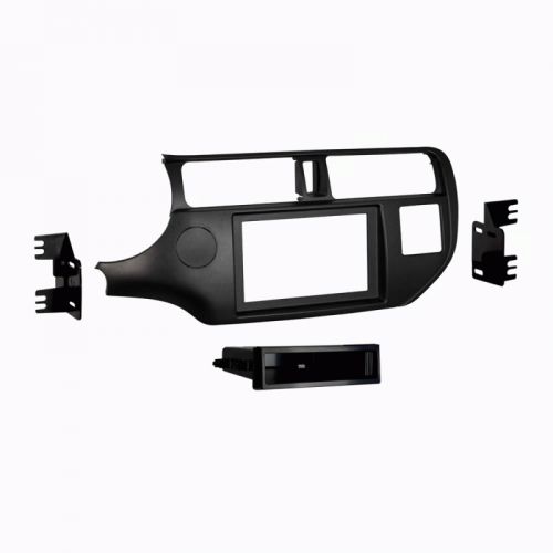 Metra 99-7367b 16-up fits kia rio single/double iso din dash install kit - black