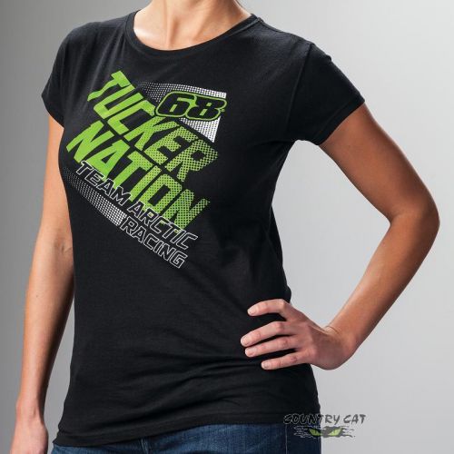 Arctic cat women&#039;s tucker nation team racing cotton t-shirt - black - 5269-98_