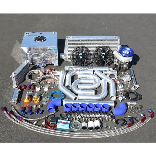 T3/t4 .63 a/r full stage ii 400+hp boost wastegated anti-surge turbo charger kit