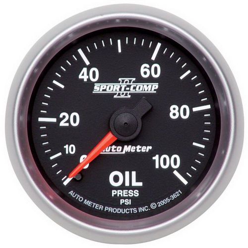 Auto meter 3621 sport-comp ii; mechanical oil pressure gauge