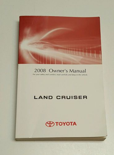 2008 toyota land cruiser user owners manual v8 5.7l 4x4 2wd