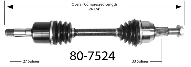 Empi 80-7524 new constant velocity premium cv half shaft drive axle assembly