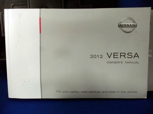 2012 nissan versa oem factory owners manual with supplements and the cover 12