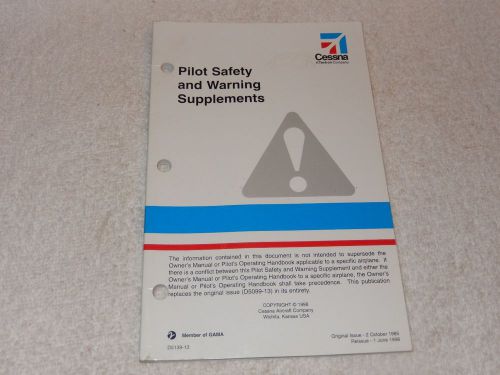 1998 cessna pilot safety &amp; warning supplements