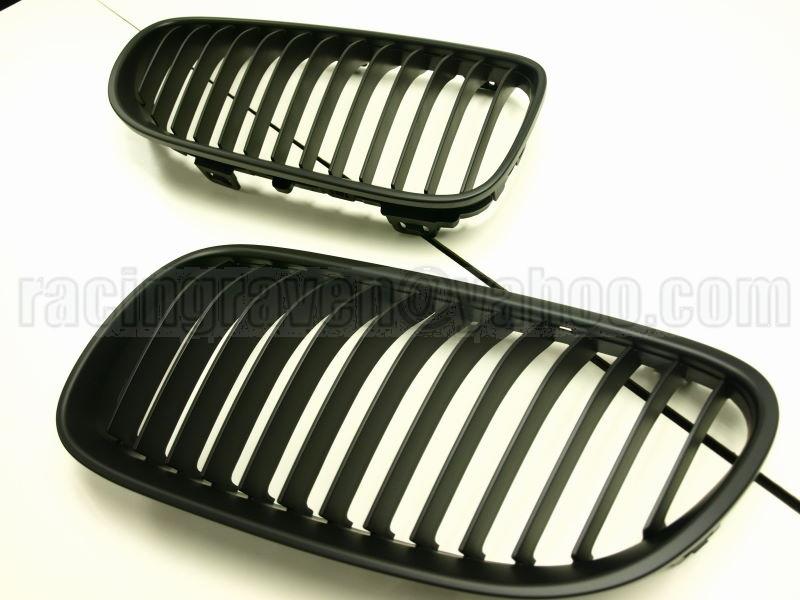 Bmw 10-12 e92 e93 lci 2 door matte black front hood kidney grille 320i 323i 325i