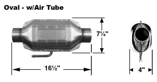 Ap exhaust 609004 universal catalytic converter 2&#034; in/out w/ air epa pre-obdii