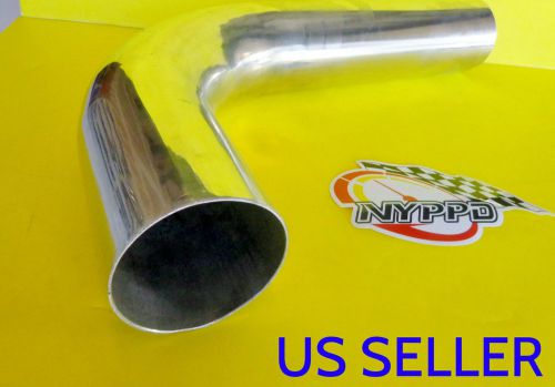 Nyppd universal 3.5&#034; in 89 mm outside diameter 90 degree polished aluminum pipe