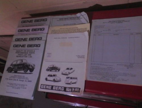 Vw gene berg paperwork price lists newsletter