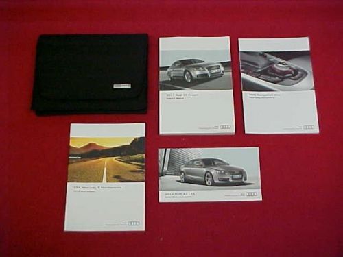 2012 audi s5 s 5 coupe original owners manual service guide 12 + case navigation