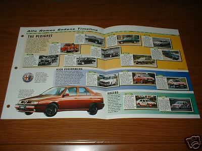 ★★1946-99 history of alfa romeo sedans brochure 46-99 af giulietta turbo 156★★