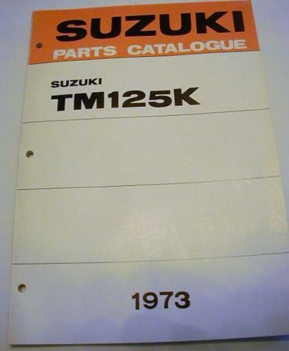 Suzuki 1973 tm125k parts catalogue manual