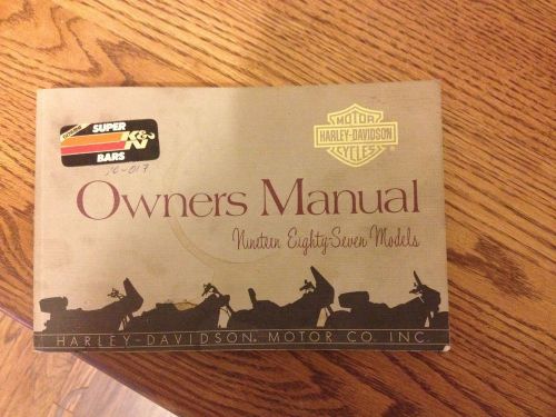 1987 harley owners manual good condition