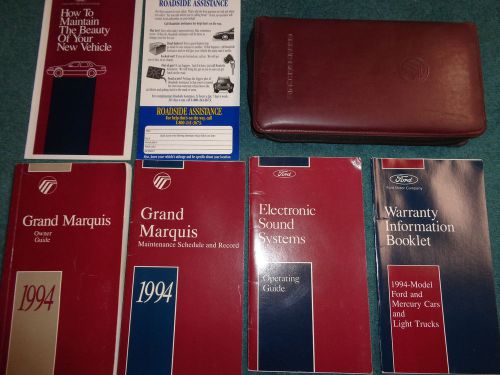 1994 mercury grand marquis owner&#039;s manual set / guide book &amp; more / original