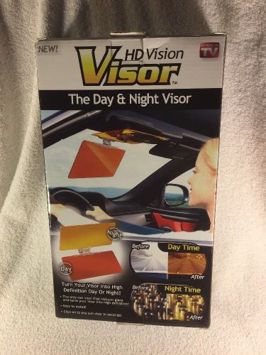 Hd day night vision flip down visor easy sun glare block view uv as seen on tv